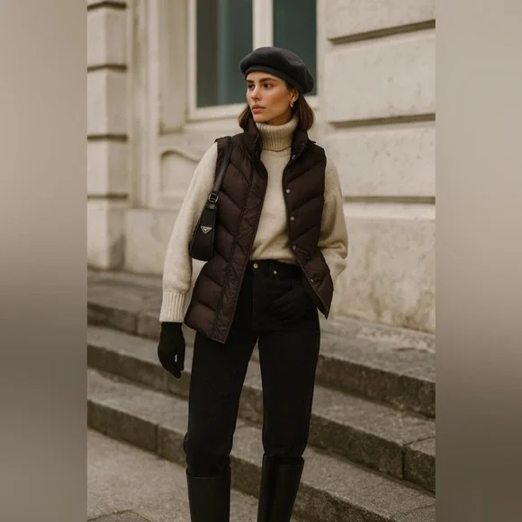 J. Crew Brown Puffer Vest - Picture 8 of 9